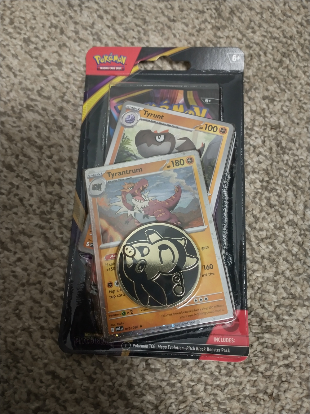 Pokémon TCG Mega Evolution Pitch Black Tyrunt Tyrantrum Checklane Blister